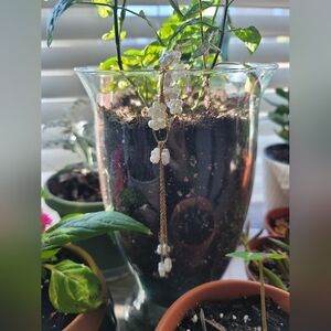 Handmade Gold Tone Plant Pot Accessory